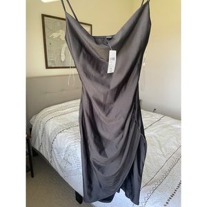 Windsor satin spaghetti strap rushed side cowl neck size XS never worn